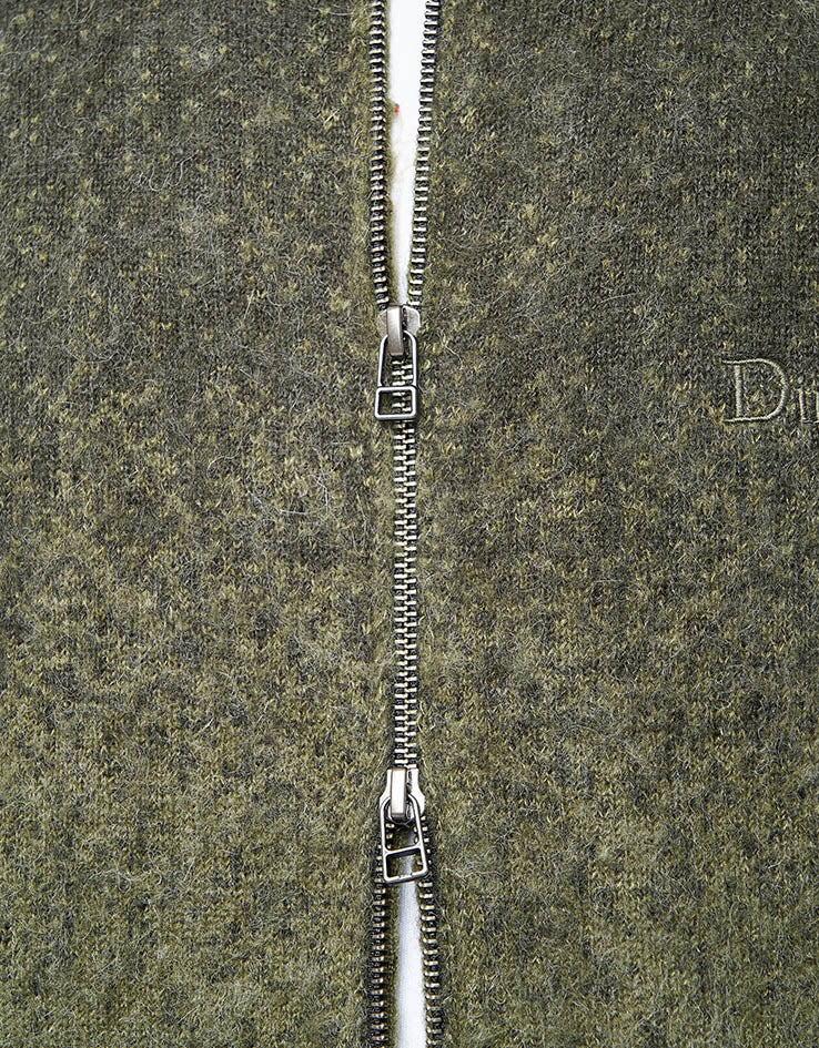 Dime MTL Mohair Double Zip Knit - Forest