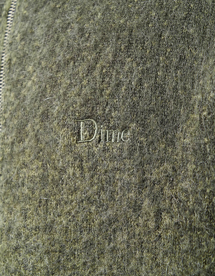 Dime MTL Mohair Double Zip Knit - Forest