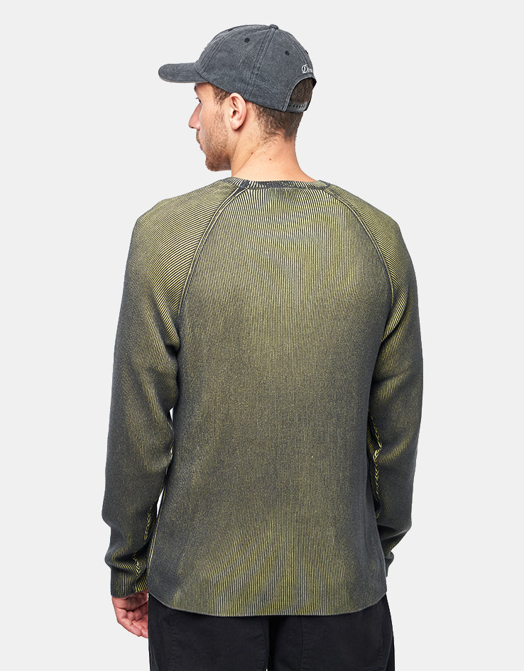 Dime MTL Printed Rib Sweater - Black/Yellow