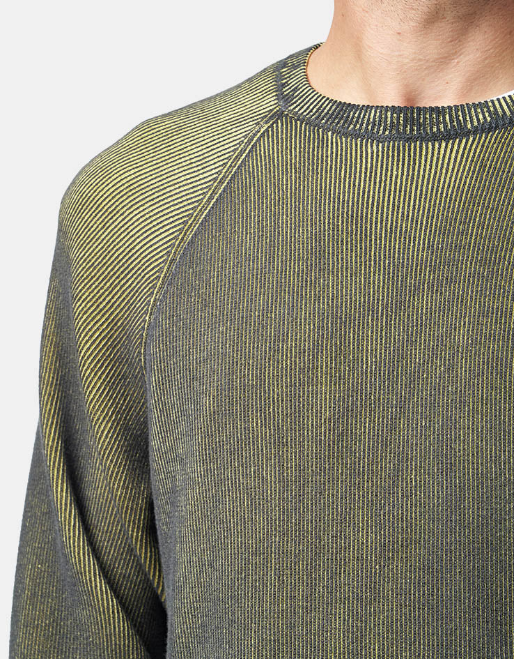 Dime MTL Printed Rib Sweater - Black/Yellow