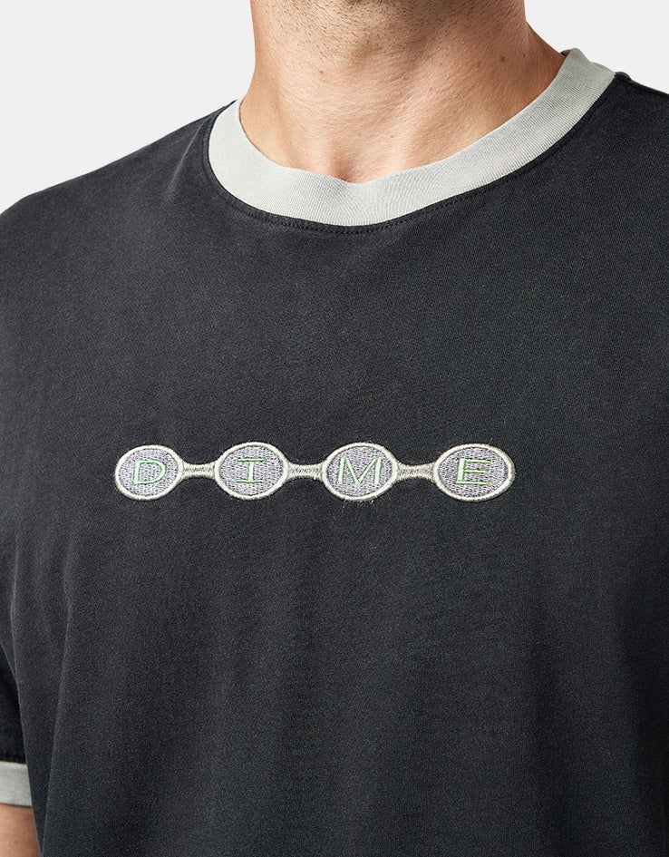 Dime MTL Space Ringer T-Shirt - Black