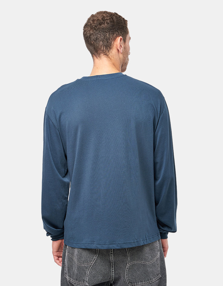 Dime MTL Cursive L/S T-Shirt - Navy