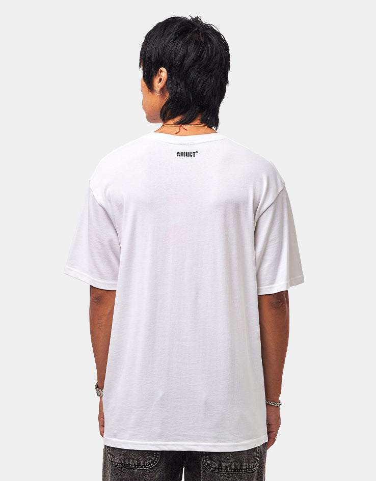 Addict Stencil T-Shirt - White