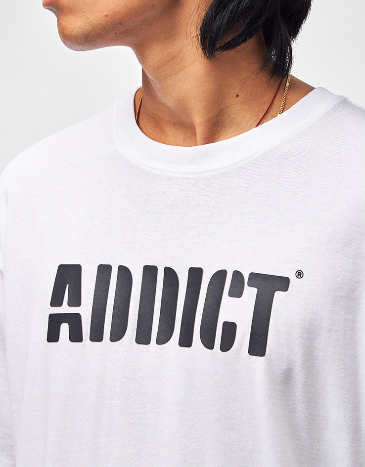 Addict Stencil T-Shirt - White