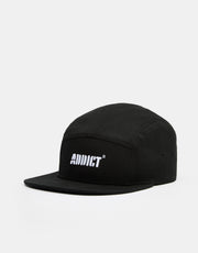 Addict 5 Panel Cap - Black