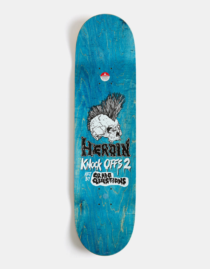 Heroin Aaron Skull Priest Skateboard Deck - 8.5”