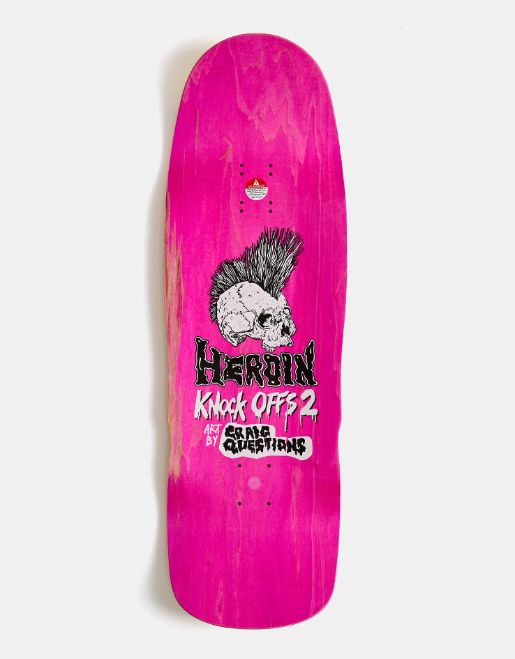 Heroin Dead Dave Mummy Skateboard Deck - 10.1”