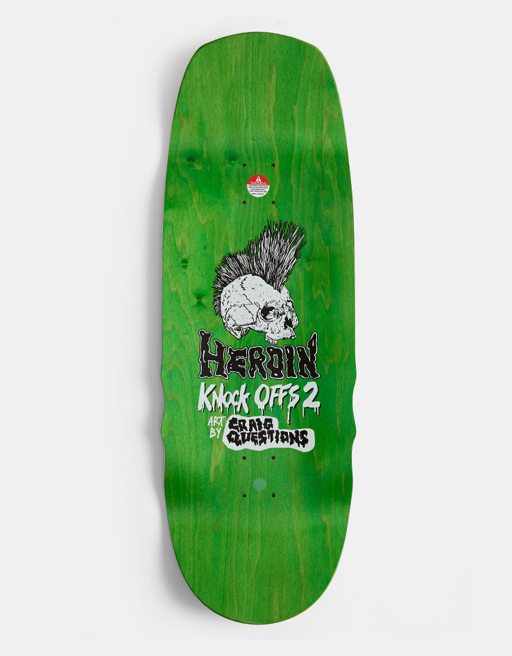 Heroin Swampy Slime Face Skateboard Deck - 10.6”