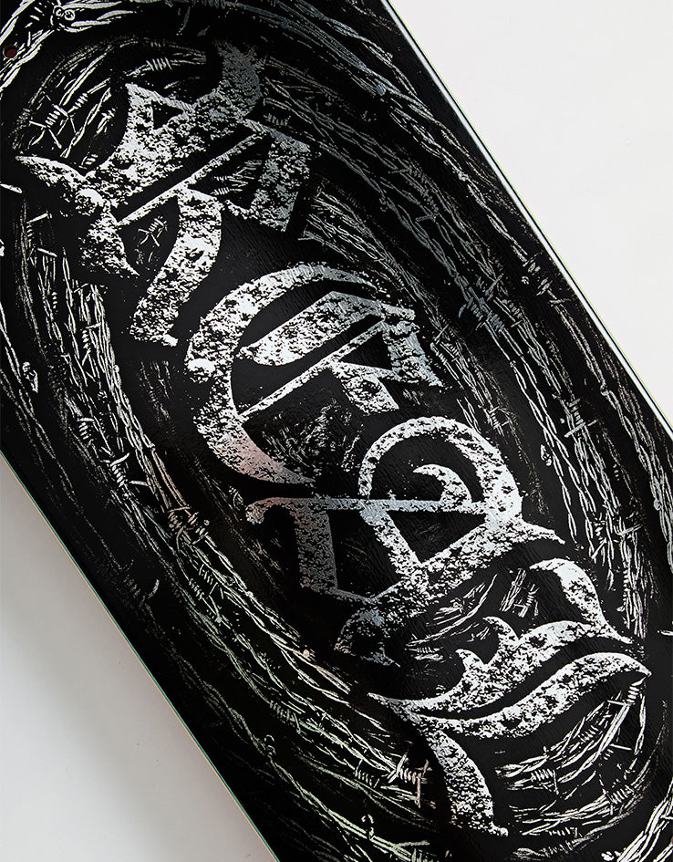 Real Barbed Wire Foil Oval Skateboard Deck - 8.12"