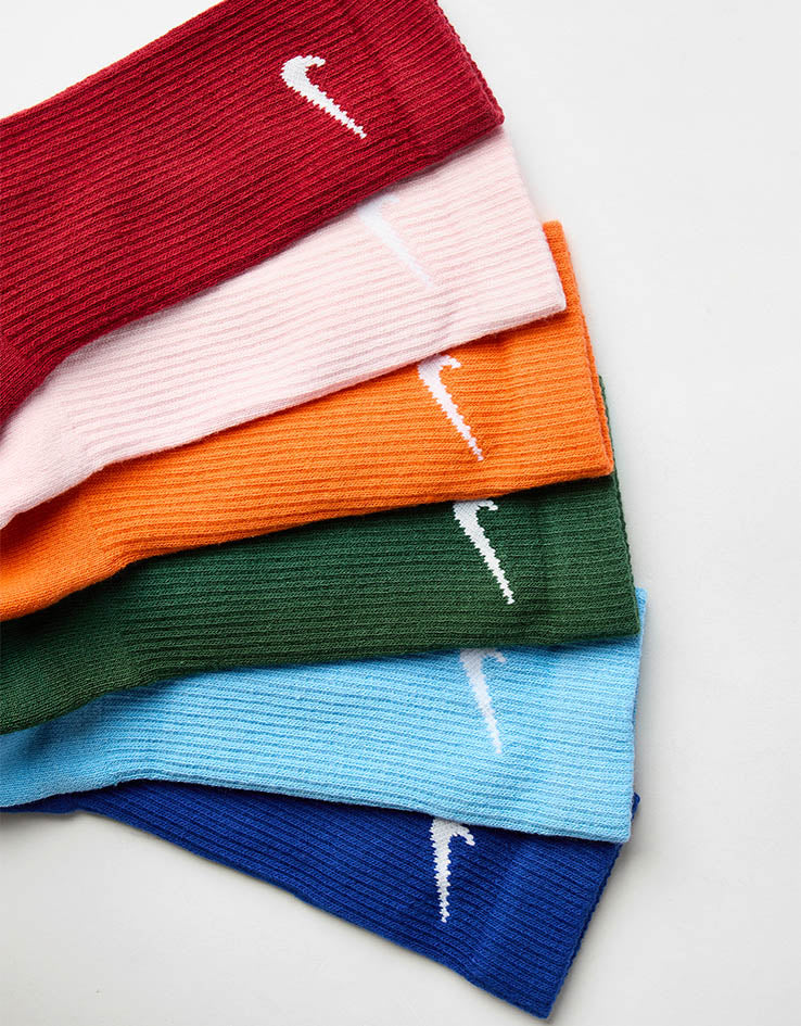 Nike Everyday Elevated 6 Pack Crew Socks - Blue/Multi