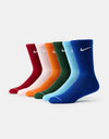 Nike Everyday Elevated 6 Pack Crew Socks - Blue/Multi