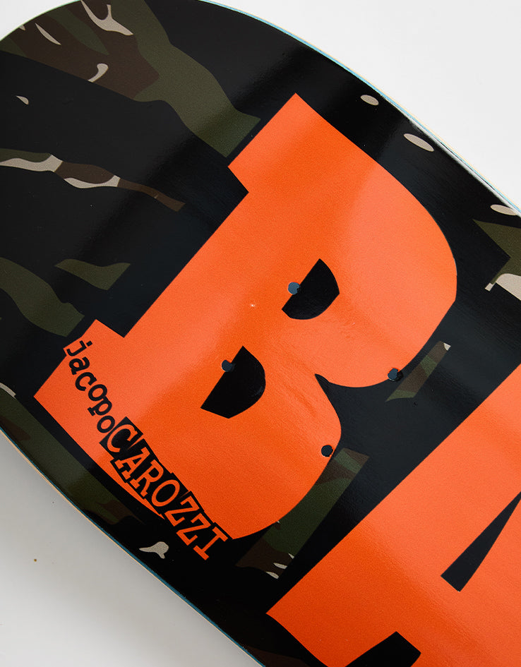 Baker Carozzi Brand Logo Tiger Stripe 'TWIN' Skateboard Deck - 8.38"