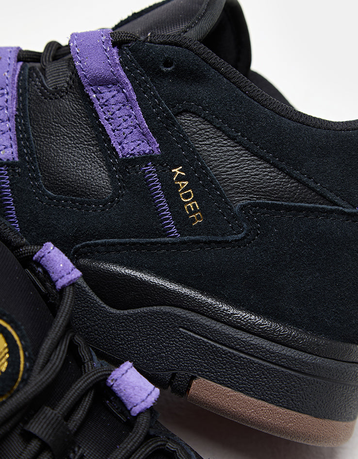adidas Kader Skate Shoes - Core Black/Collegiate Purple/Gold Metallic