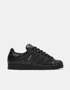 adidas x Welcome Superstar ADV Skate Shoes -  Core Black/Core Black/Off White