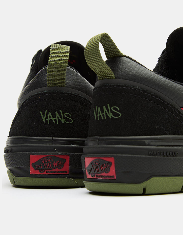 Vans Skate Old Skool Wafflecup Shoes - (Atiba) Black/Green