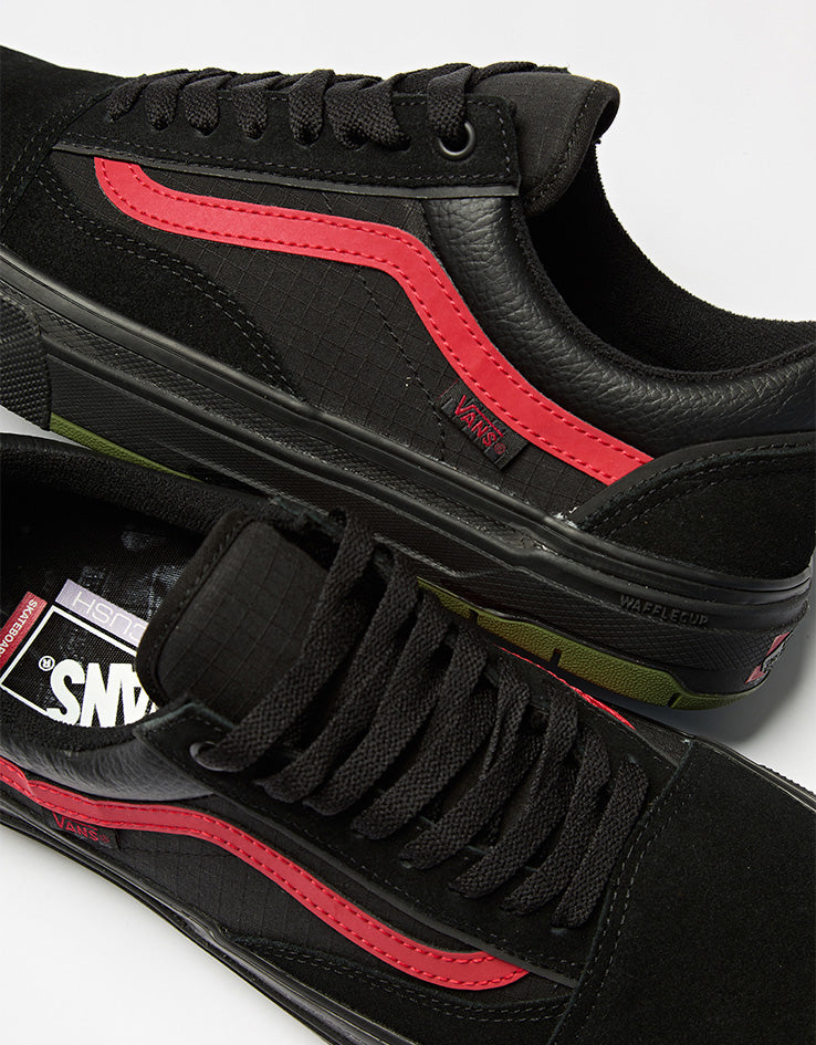 Vans Skate Old Skool Wafflecup Shoes - (Atiba) Black/Green