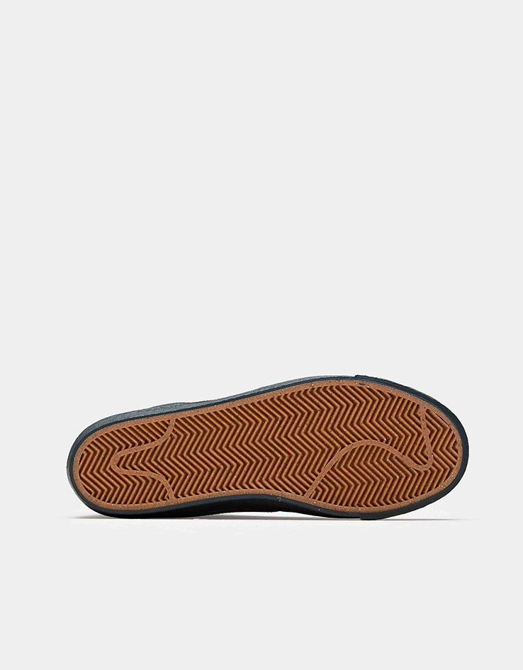 Nike SB Zoom Blazer Mid Skate Shoes - Black Spruce/Corduroy Brown-Black Spruce