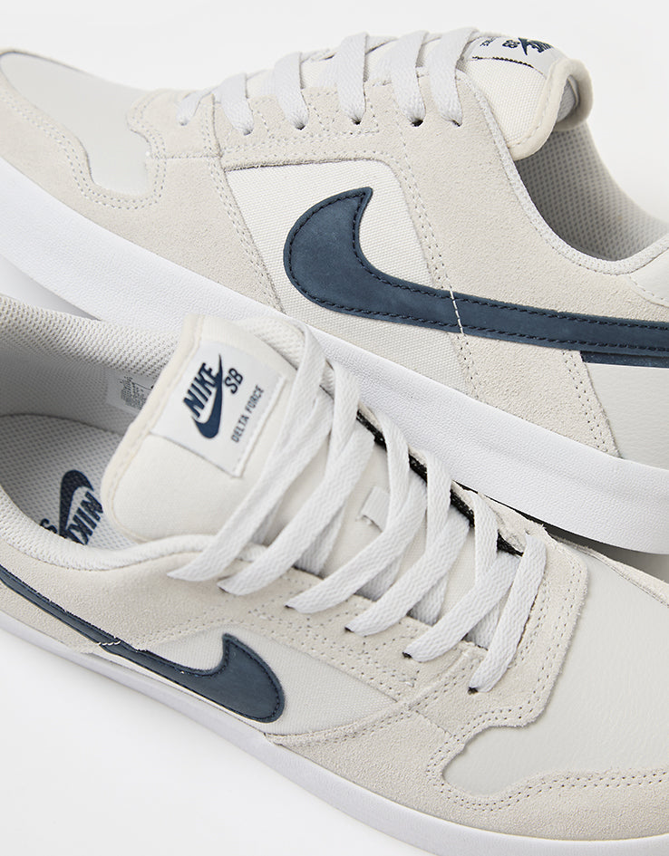 Nike SB Delta Force Vulc Skate Shoes - Vast Grey/Obsidian-Black