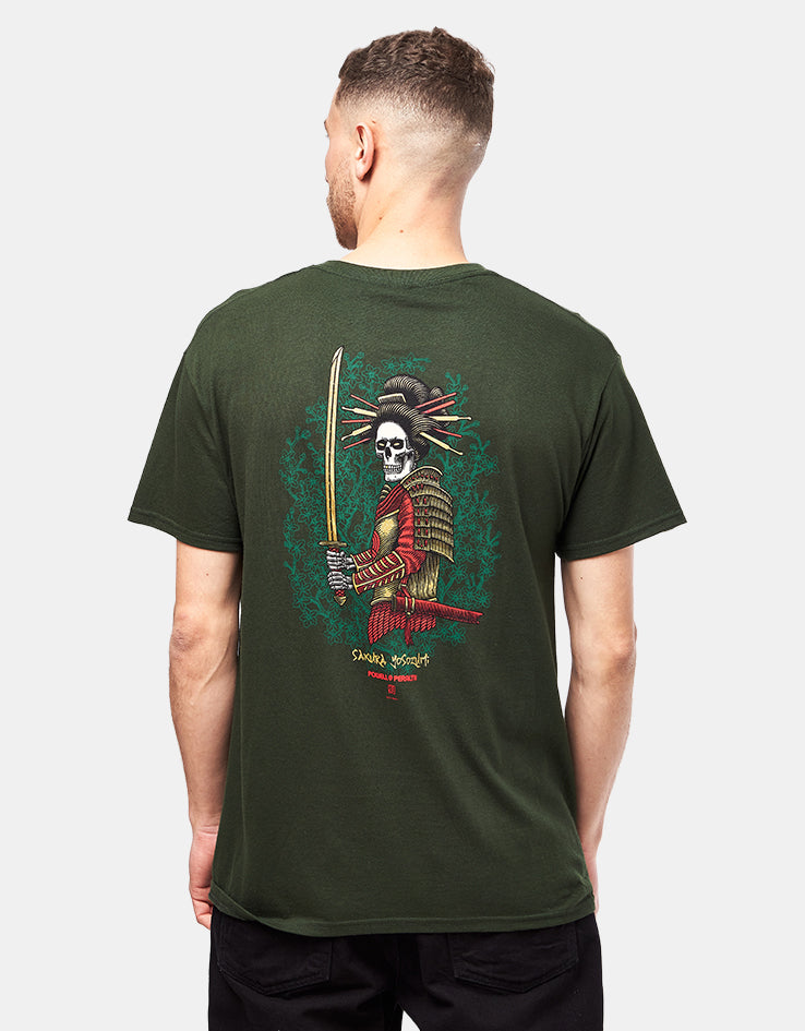 Powell Peralta Sakura Yosozumi Onna Bugeisha T-Shirt - Forest Green