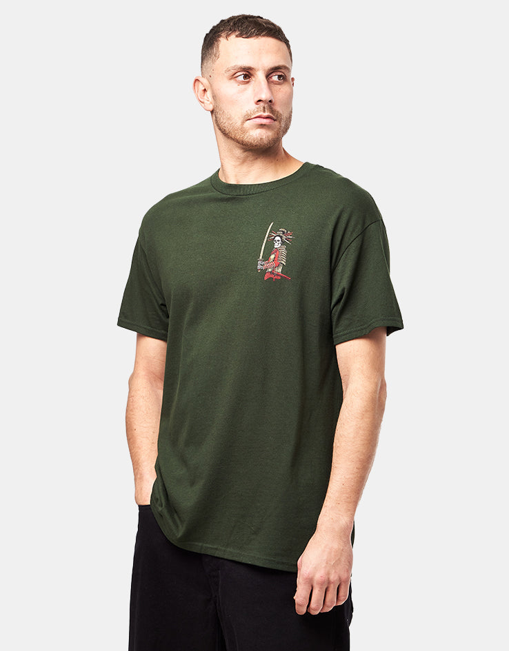 Powell Peralta Sakura Yosozumi Onna Bugeisha T-Shirt - Forest Green