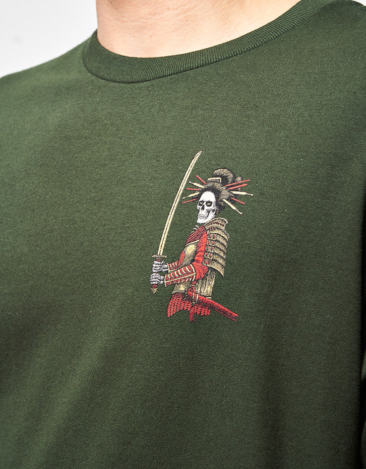 Powell Peralta Sakura Yosozumi Onna Bugeisha T-Shirt - Forest Green