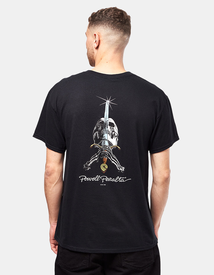Powell Peralta Skull & Sword T-Shirt - Black