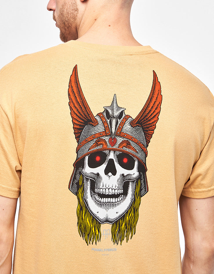 Powell Peralta Andy Anderson Skull T-Shirt - Old Gold