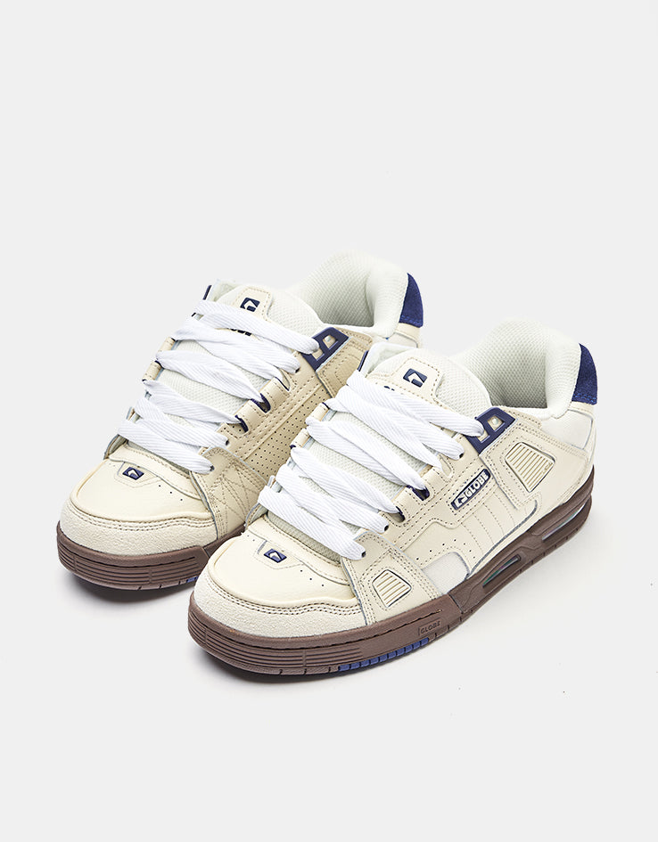 Globe Sabre Skate Shoes - Antique White/Blue