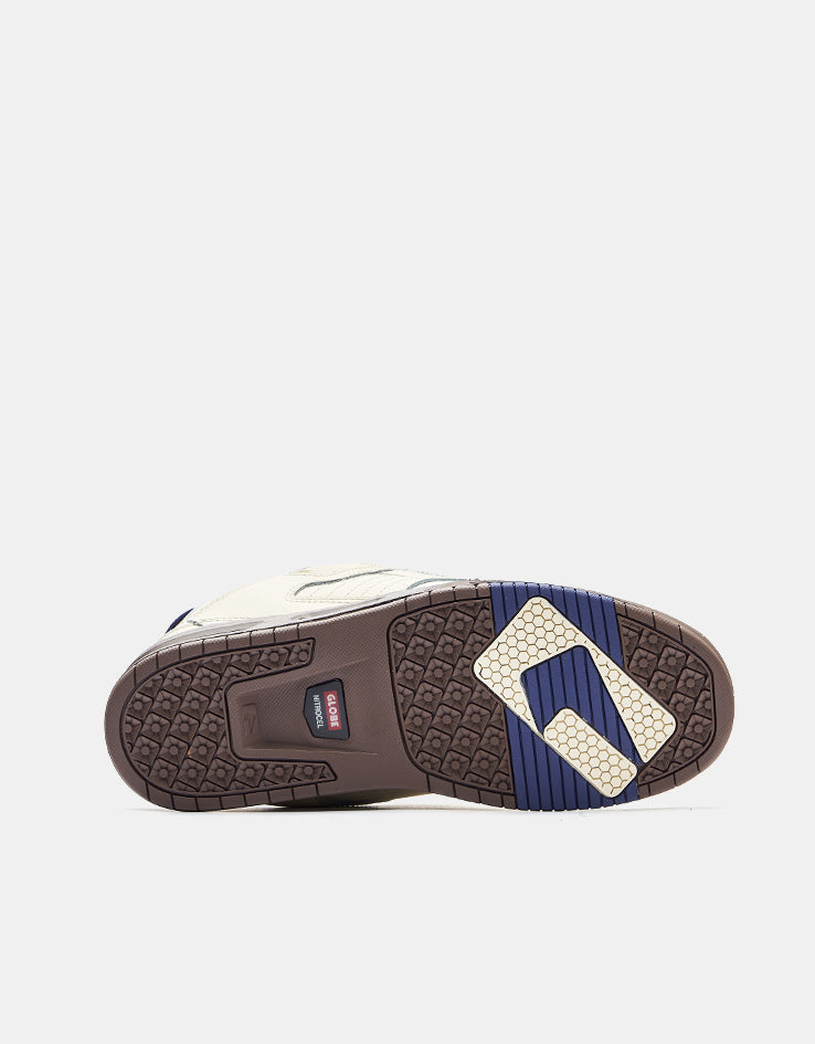 Globe Sabre Skate Shoes - Antique White/Blue