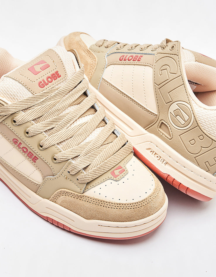 Globe Tilt Skate Shoes - Sand/Red