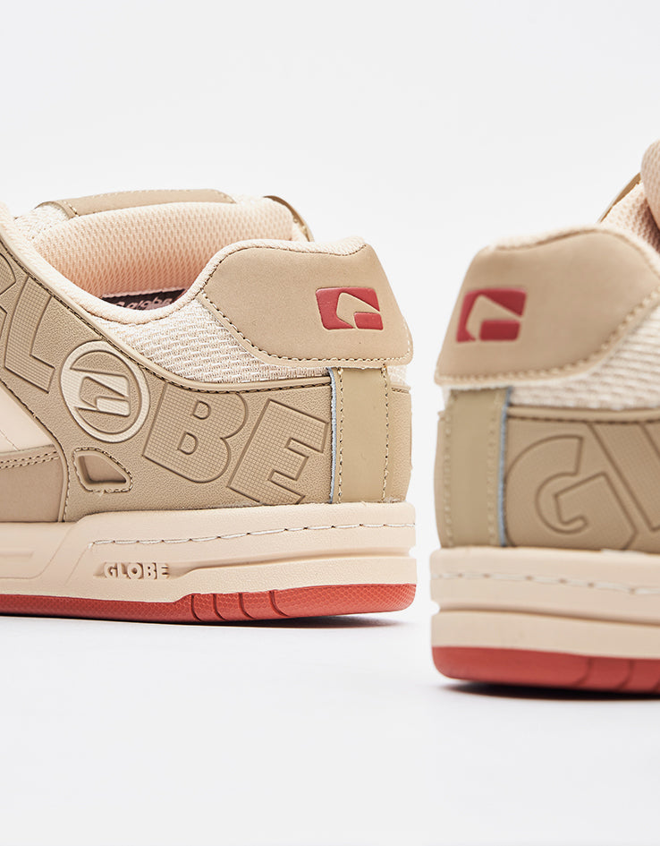 Globe Tilt Skate Shoes - Sand/Red