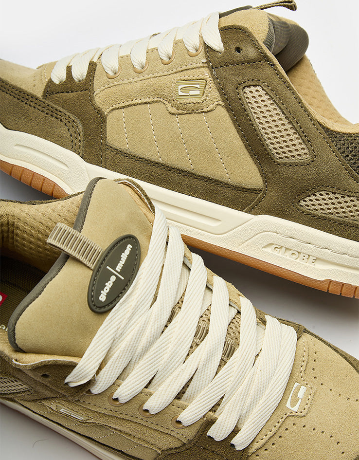 Globe Tilt Prime Skate Shoes - Olive/Sand/Mullen