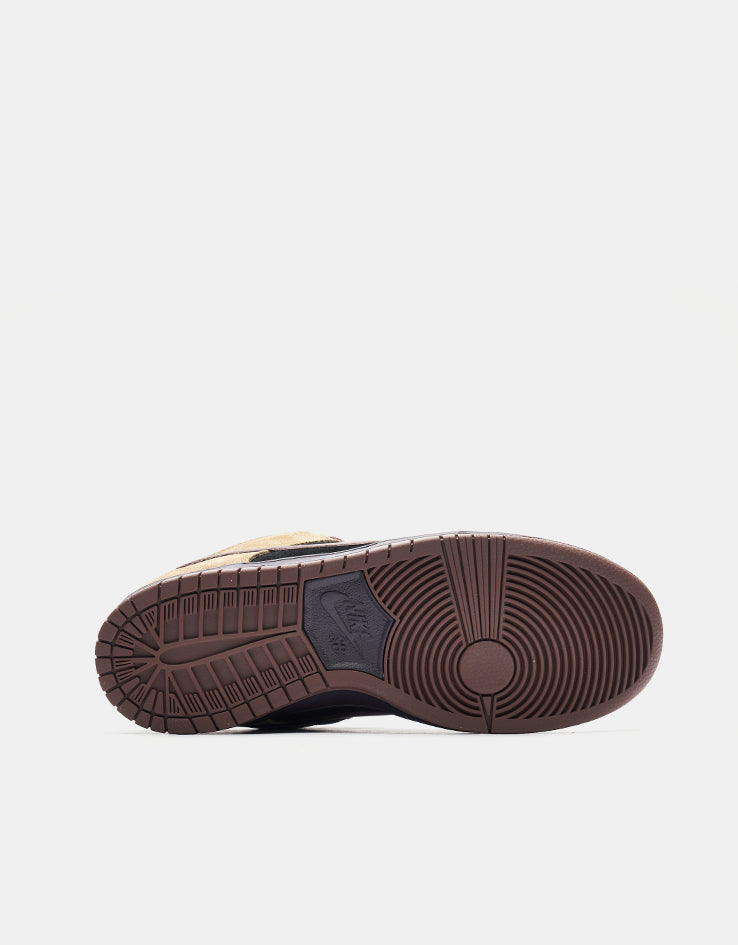 Nike SB Dunk Low Pro Skate Shoes - Filbert/Lt Chocolate-Black-Burgundy