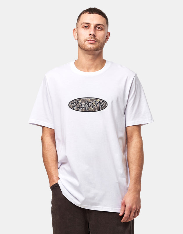Route One Panel Organic T-Shirt - White