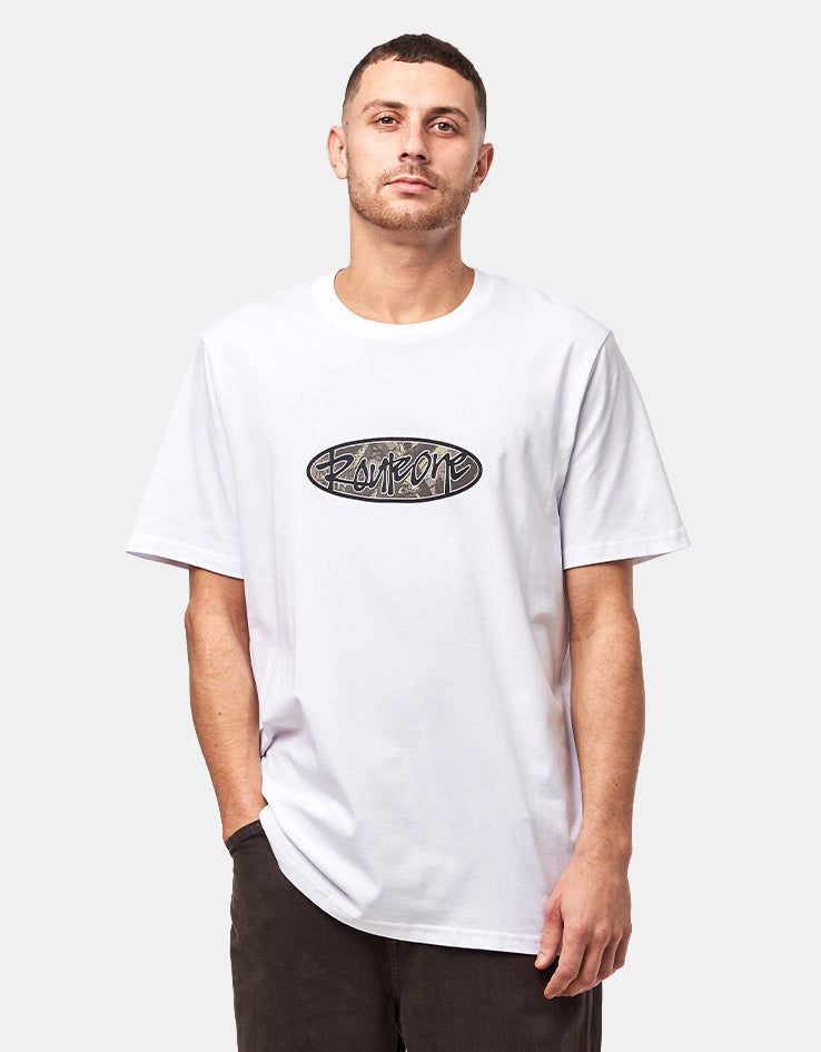 Route One Panel Organic T-Shirt - White