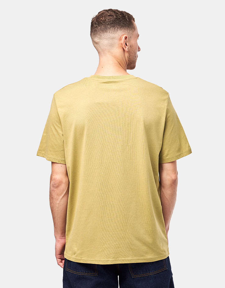 Route One Panel Organic T-Shirt - Faded Olive