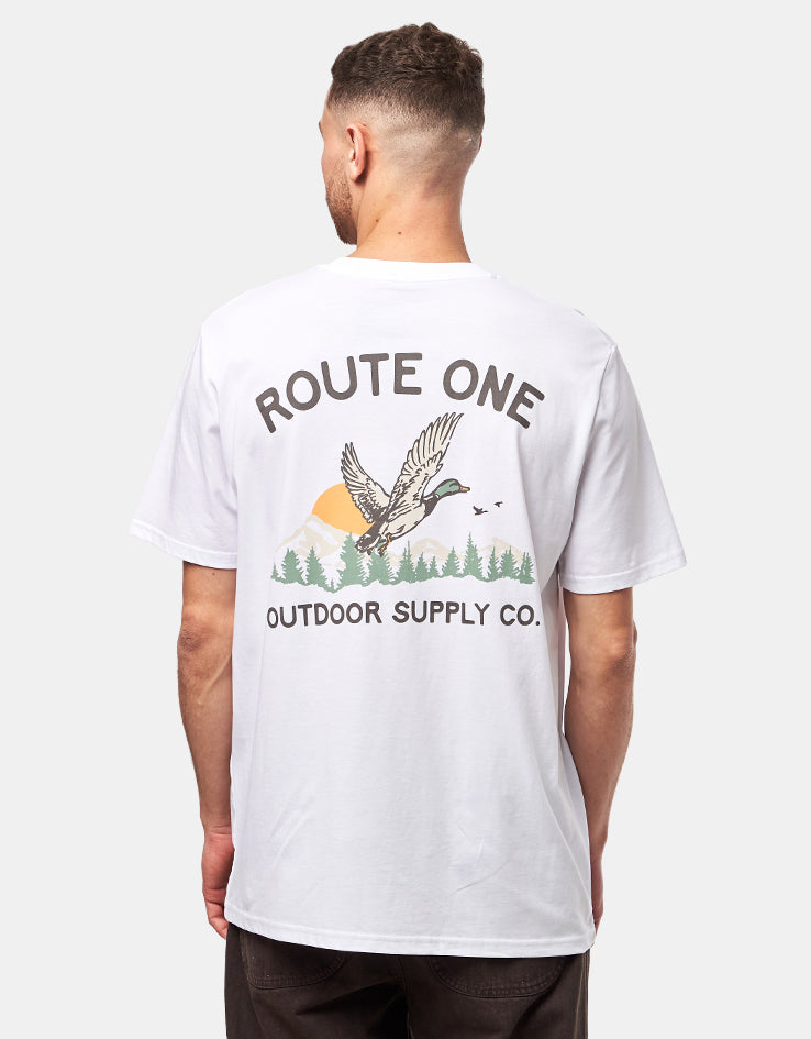Route One Mallard Organic T-Shirt - White