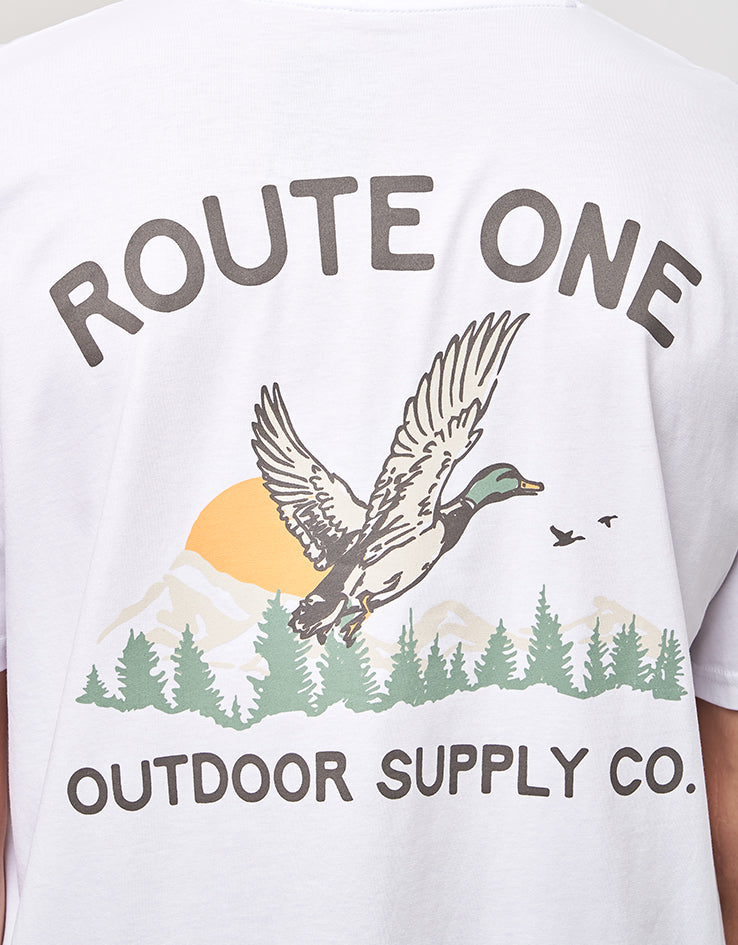Route One Mallard Organic T-Shirt - White