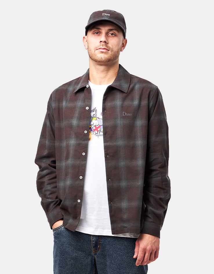Dime MTL Premium Flannel L/S Shirt - Bordeaux