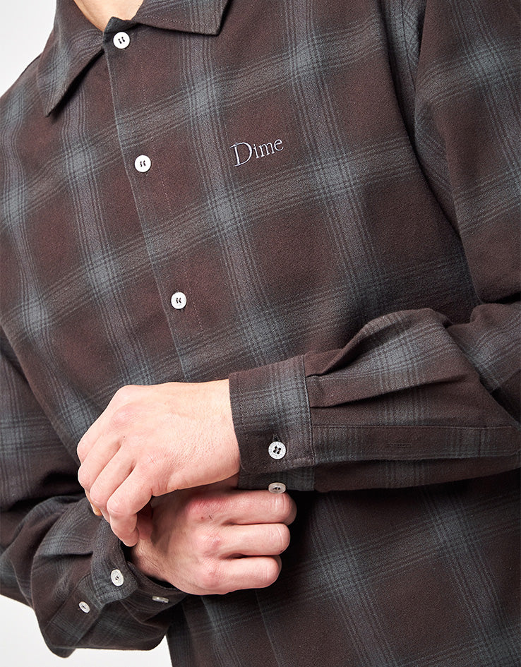 Dime MTL Premium Flannel L/S Shirt - Bordeaux