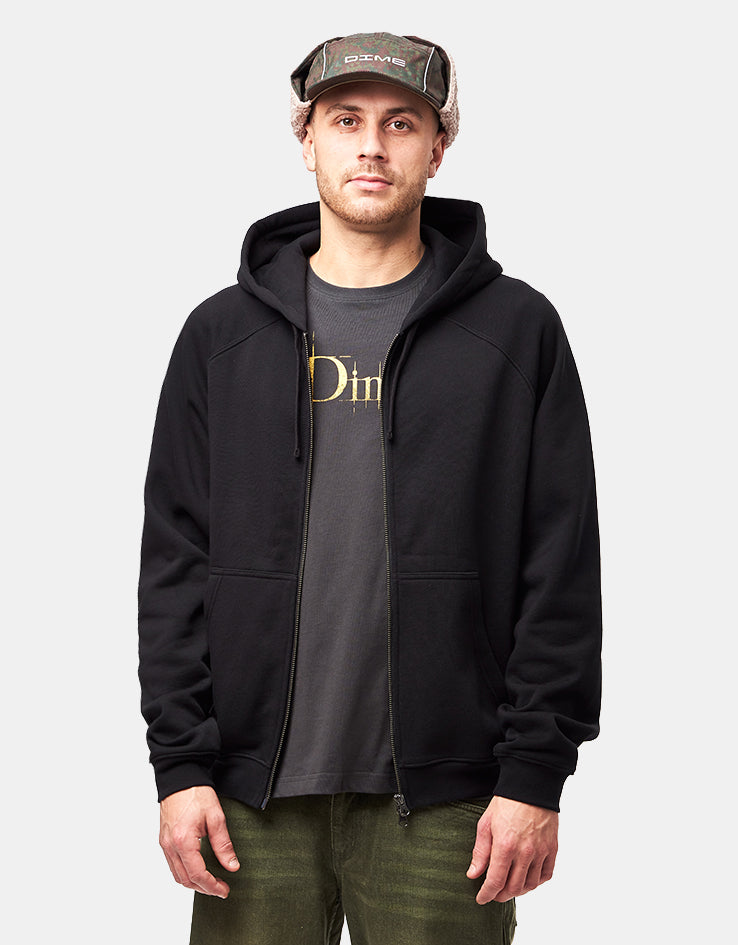 Dime MTL Spinal Zip Hoodie - Black