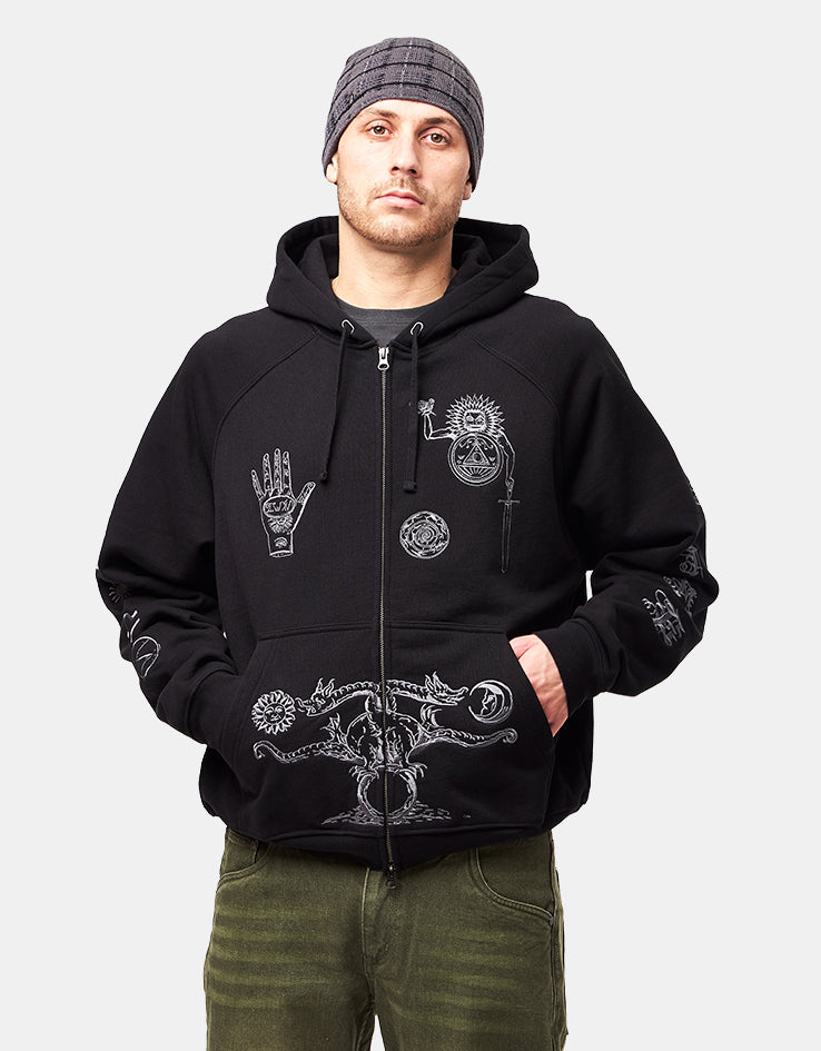 Dime MTL Sigil Zip Hoodie - Black