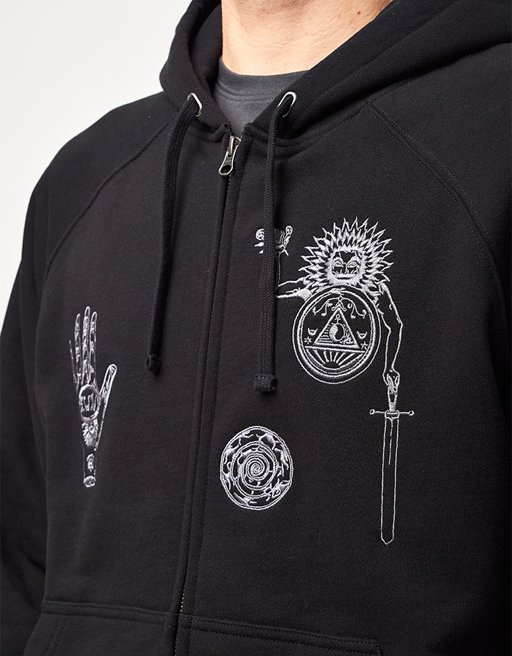 Dime MTL Sigil Zip Hoodie - Black