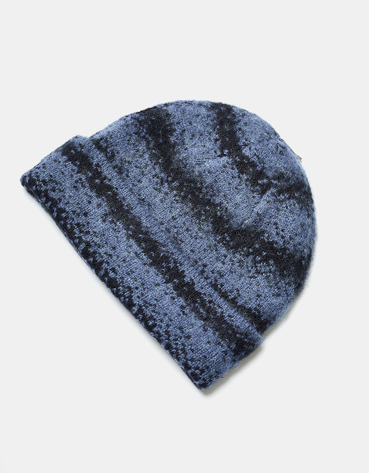 Dime MTL Mohair Striped Beanie - Blue