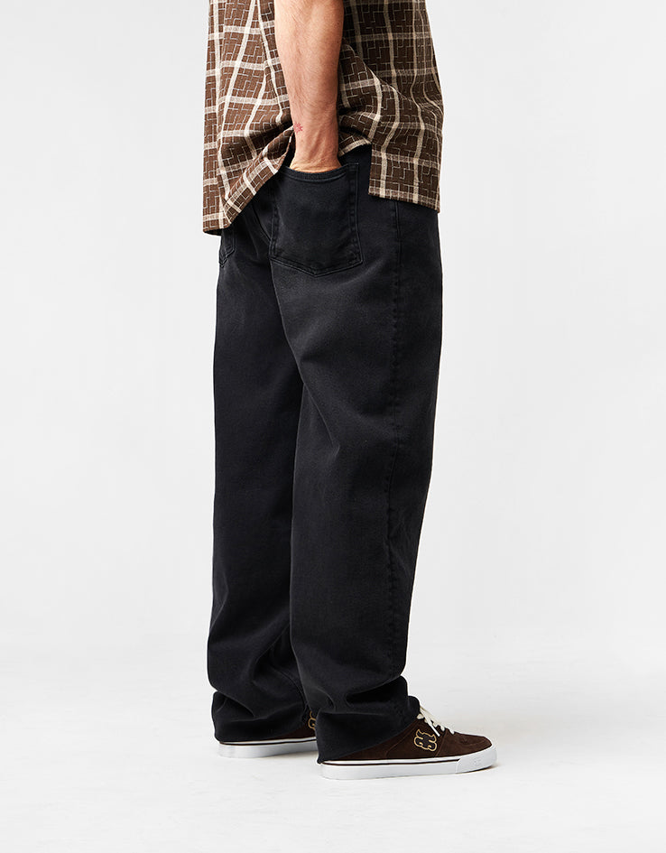 Route One Baggy Denim Jeans - Black