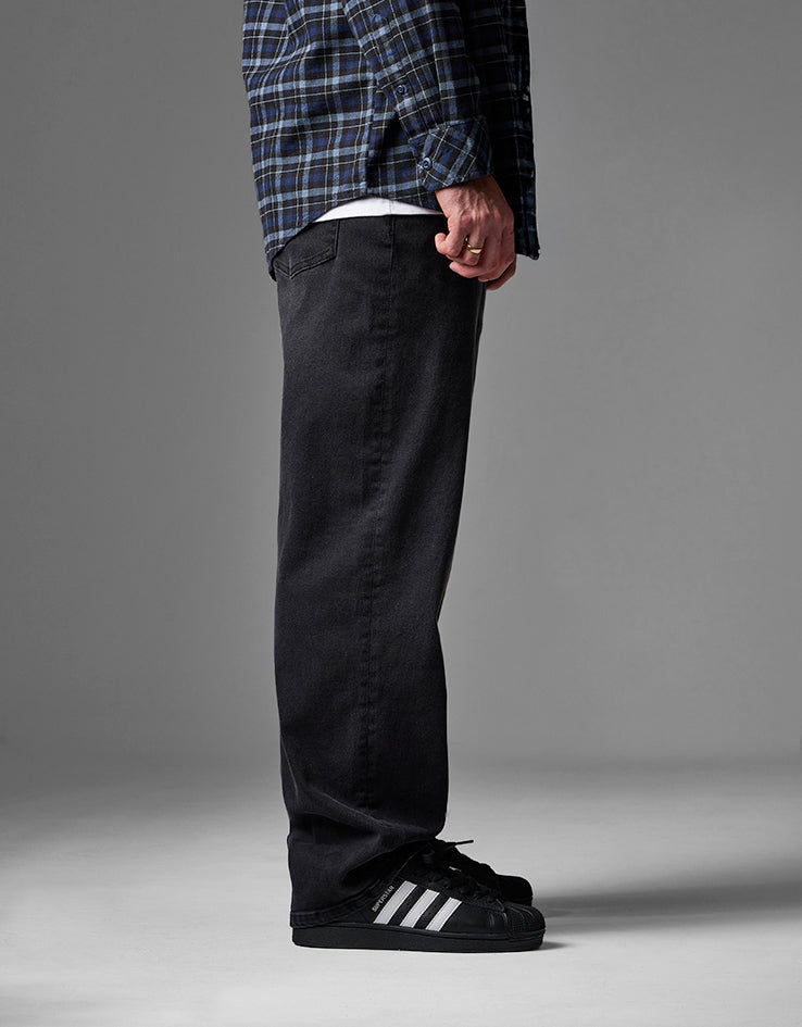 Route One Baggy Denim Jeans - Black