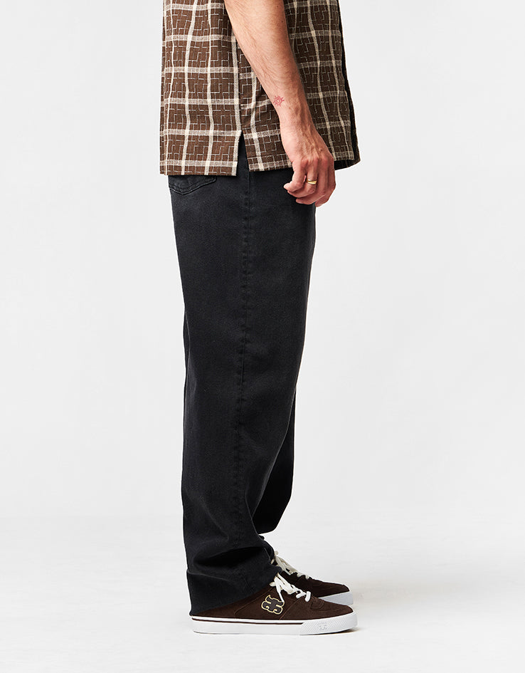 Route One Baggy Denim Jeans - Black