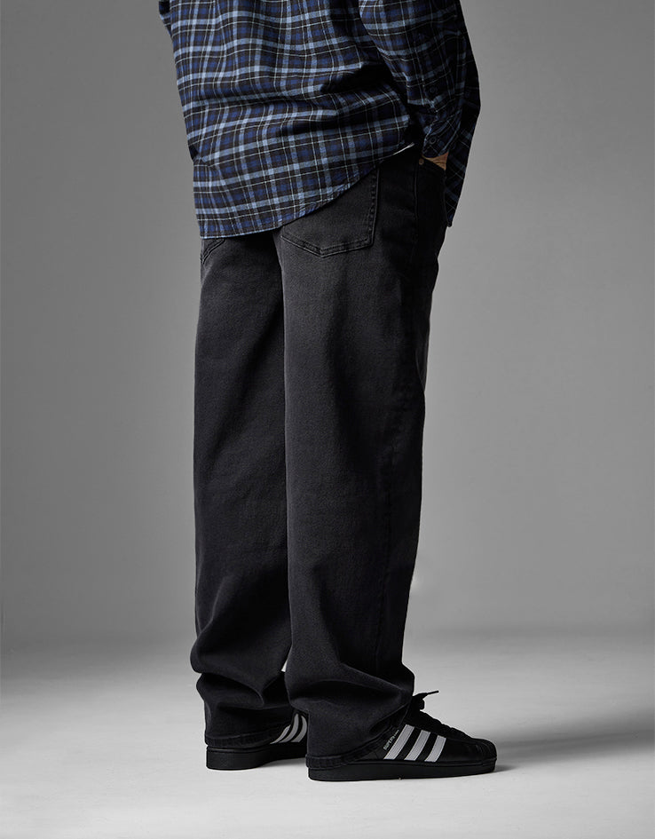 Route One Baggy Denim Jeans - Black