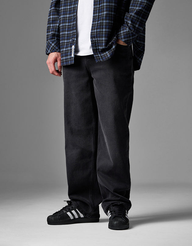Route One Baggy Denim Jeans - Black