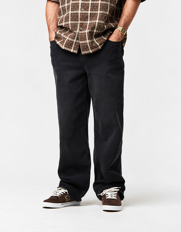 Route One Baggy Denim Jeans - Black